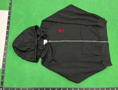 Black Hoodie with Red Logo