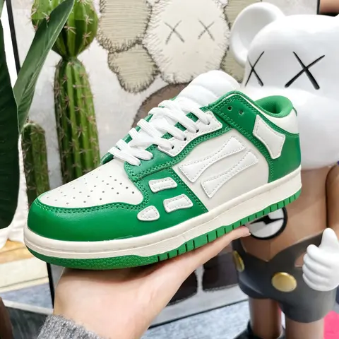 Nike Dunk Low Green and White Sneakers