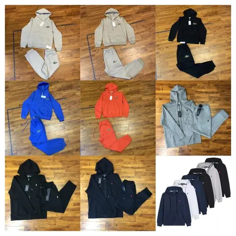Lacoste and Ralph Lauren Hoodie and Pant Sets