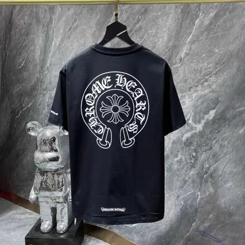 Chrome Hearts Black T-Shirt with Circular Logo