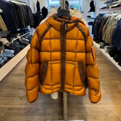 CP Company Orange Quilted Down Jacket