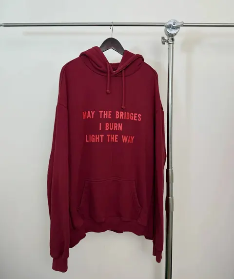 Maroon Hoodie May The Bridges I Burn Light The Way