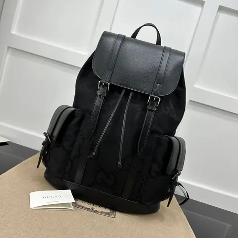 Gucci Black GG Supreme Backpack