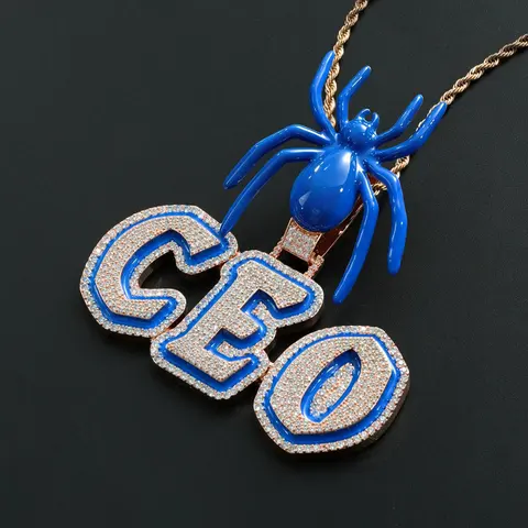 Blue Spider CEO Pendant Necklace