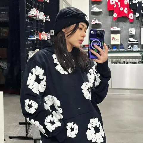 BAPE x Nike Black and White Flower Print Hoodie