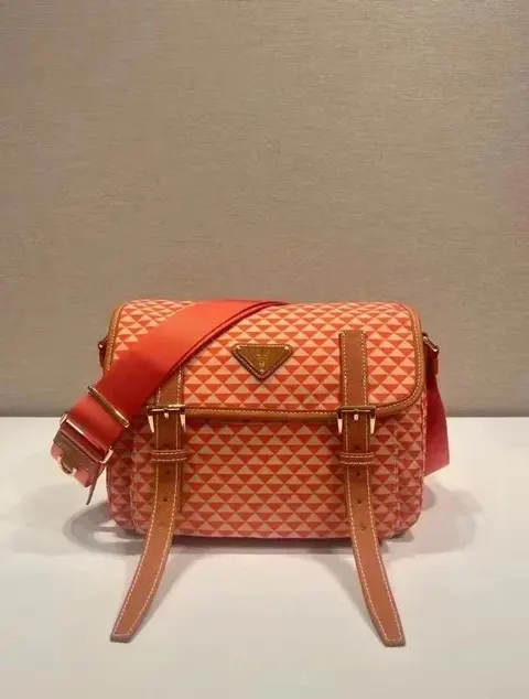 Prada Triangolo Pattern Shoulder Bag