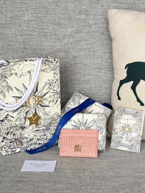 Dior Christian Dior Card Holder with Matching Packaging Set
