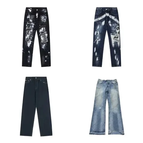 Denim Jeans Collection - Distressed, Painted, and Classic Styles