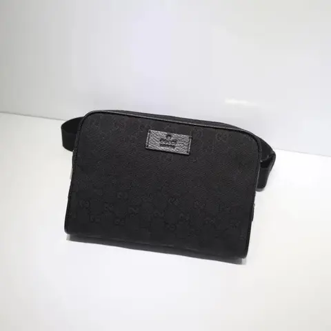 Gucci Black GG Supreme Belt Bag