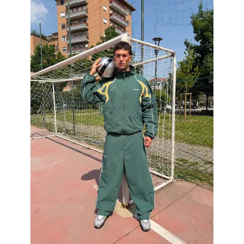 MAMMUT Green Track Suit with Yellow Accents