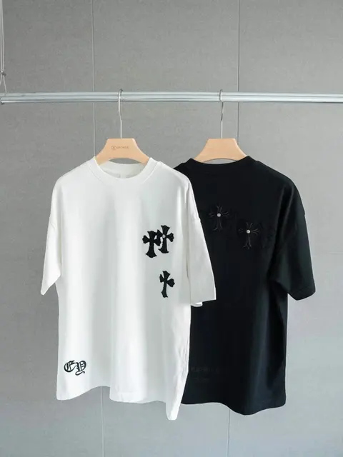 Cross Embroidered Oversized T-Shirt