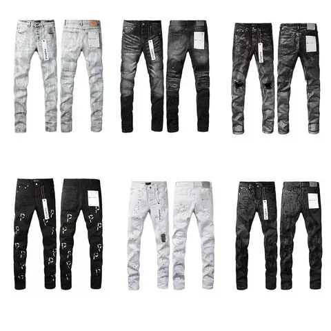 Pierre Jeans Collection - Men's Distressed and Printed Denim Pants
