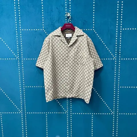 Gucci GG Supreme Pattern Short Sleeve Shirt