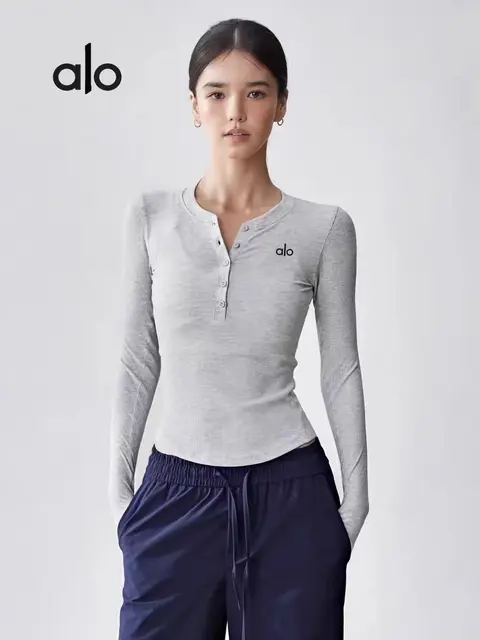 alo Long Sleeve Henley Top
