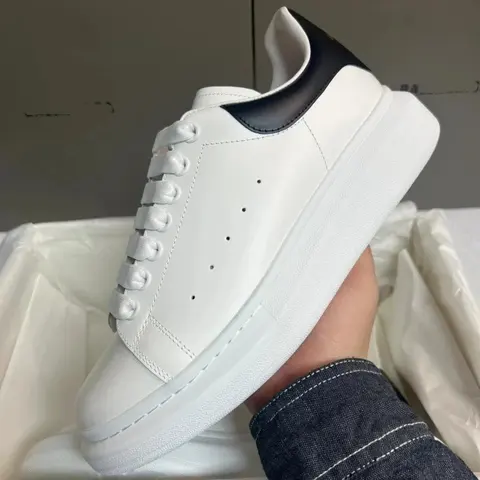 White Leather Platform Sneakers