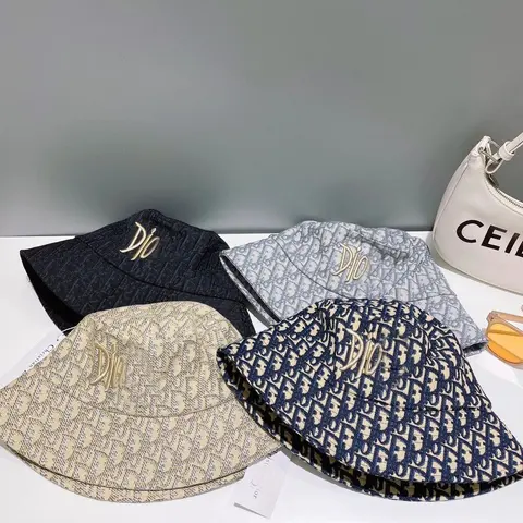 Dior Oblique Pattern Bucket Hats Collection