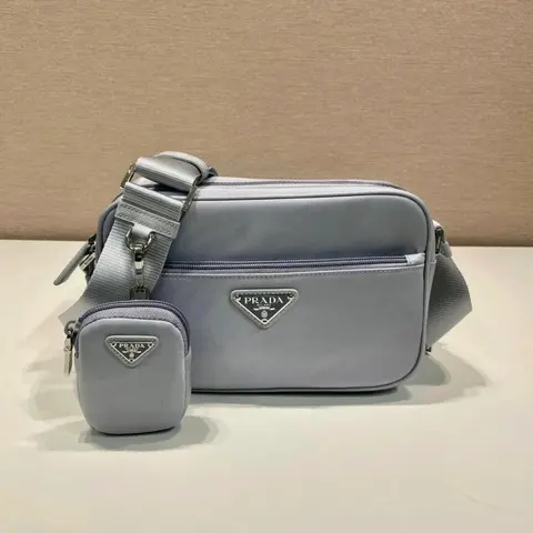 Prada Nylon Crossbody Bag with Matching Pouch