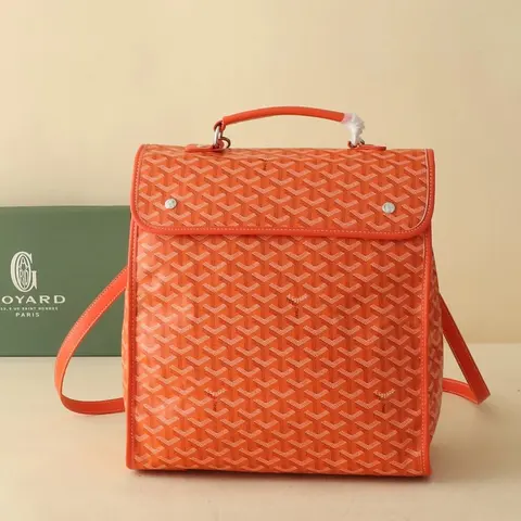 Goyard Orange Monogram Backpack