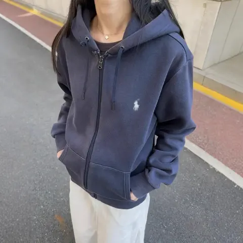 Polo Ralph Lauren Navy Blue Zip-Up Hoodie