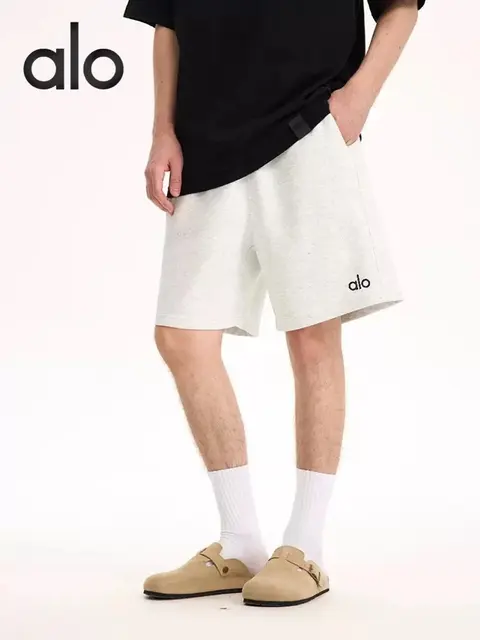 alo Men's Heathered Cotton Shorts