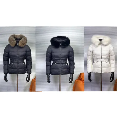Moncler 818 Series Zippered Waist Women's Down Jacket