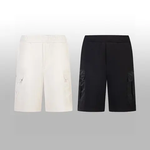 Cargo Shorts - White and Black