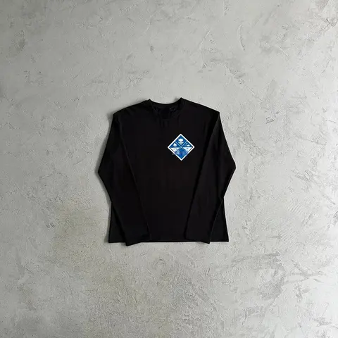 Black Long Sleeve T-Shirt with Diamond Logo