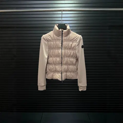 Moncler Beige Quilted Down Jacket