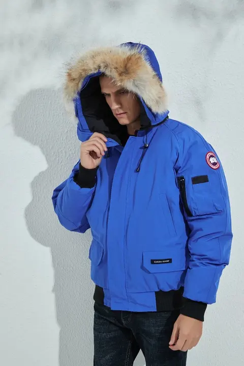 Canada Goose Blue Parka with Fur Hood