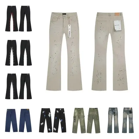 Amiri Denim Collection - Paint Splatter and Embroidered Jeans