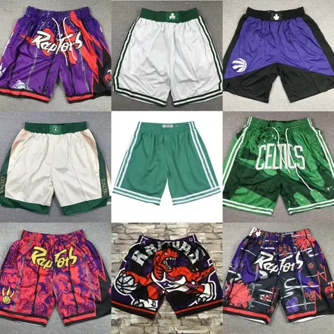 NBA Toronto Raptors and Boston Celtics Basketball Shorts Collection