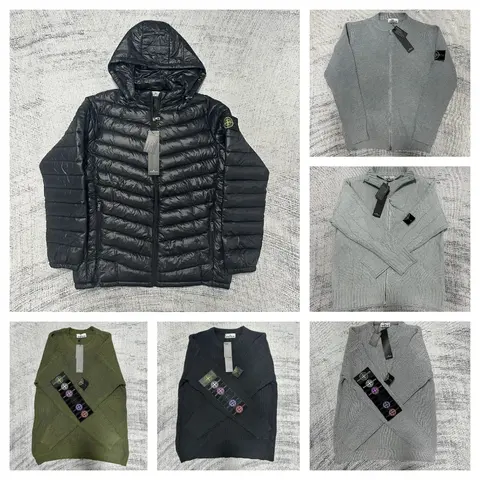 Stone Island Collection - Puffer Jacket and Knit Sweaters