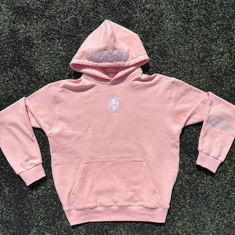 Pink Children's Hoodie with Embroidered Logo