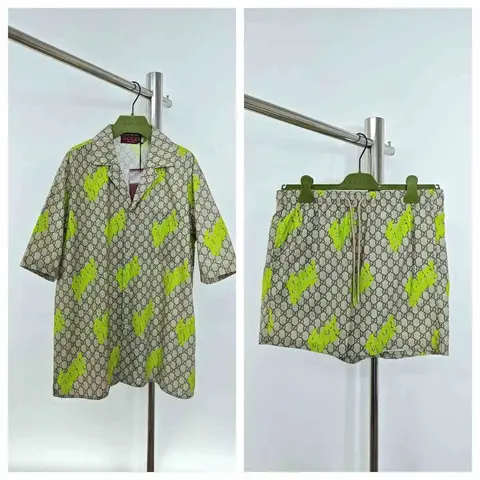 Gucci GG Supreme Print Shirt and Shorts Set