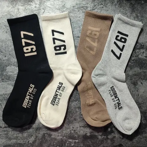 ESSENTIALS FOG Minimalist Letter FG 1977 Sport Ankle Socks for Men and Women
