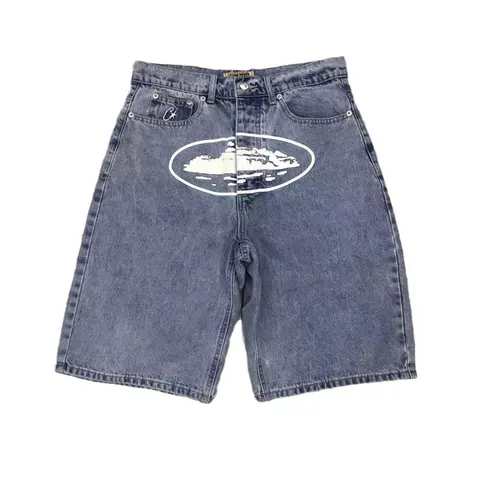 CLOUD9 Denim Shorts with Cloud Print