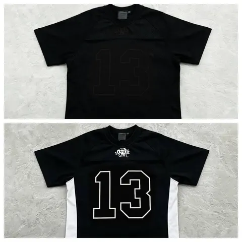 Black Number 13 Football Jersey T-Shirt