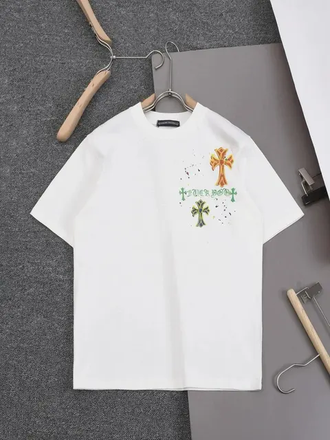 Jackboon Cross Print White T-Shirt