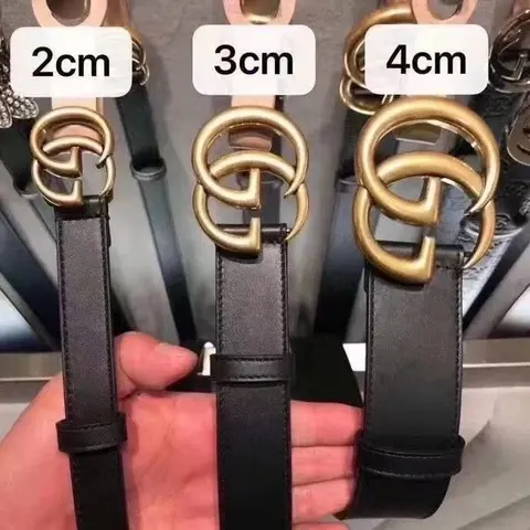 Gucci GG Logo Leather Belts in 2cm, 3cm, and 4cm Widths