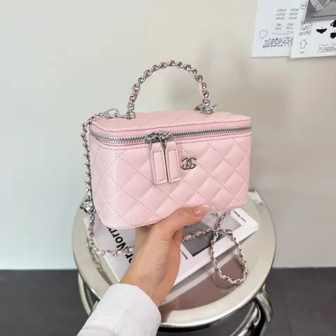 Chanel Pink Quilted Camera Bag
