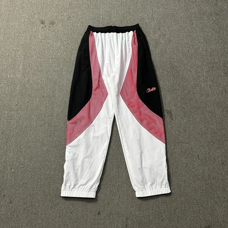 黑拼白红 裤子