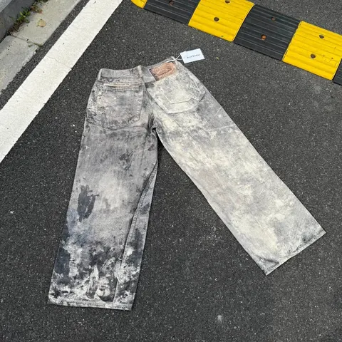 Acne Studios Distressed Wide Leg Jeans
