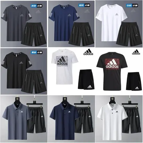 Adidas Men's Sportswear Sets - T-Shirts and Shorts Collection