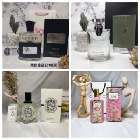 Cherrie & Co. Perfume Collection Featuring Black, Clear, Green, and Pink Bottles with Elegant Packaging