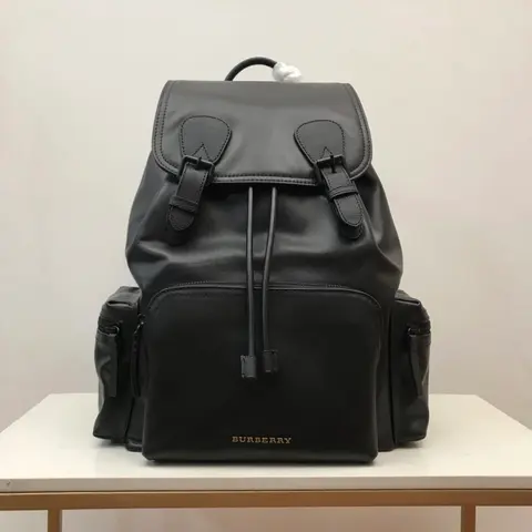 Burberry Black Leather Backpack
