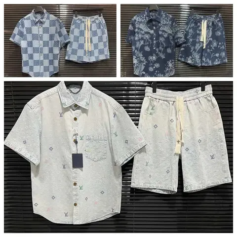 Louis Vuitton Monogram Print Shirt and Shorts Set