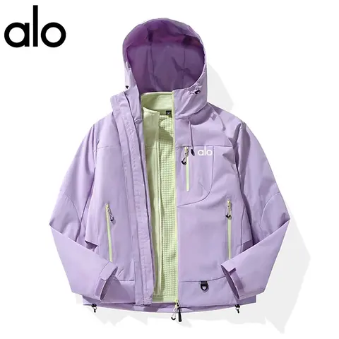 alo Purple Hooded Performance Jacket