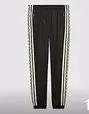 Adidas Black Track Pants with White Stripes