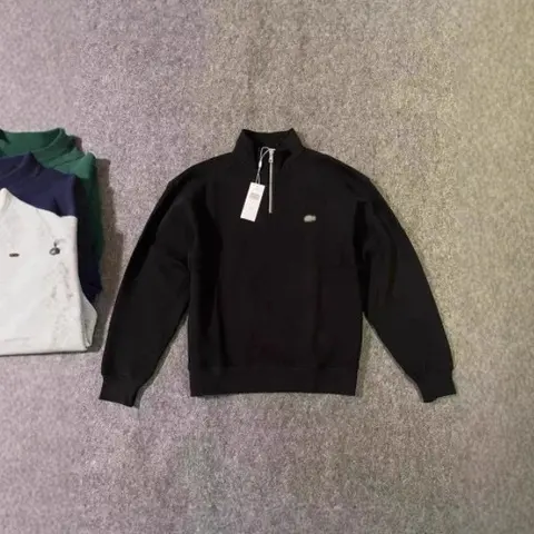 Black Quarter-Zip Sweatshirt