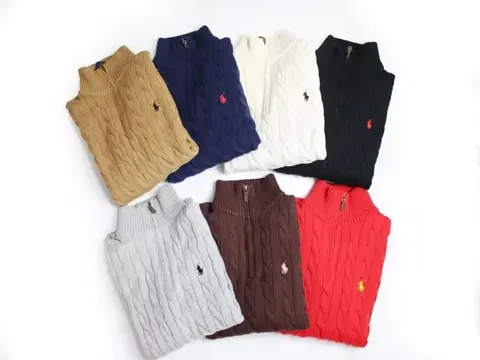 Polo Ralph Lauren Cable Knit Zip-Up Sweaters